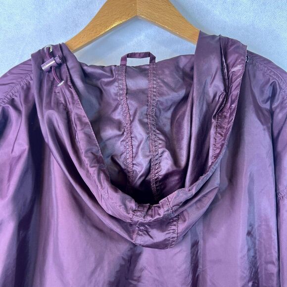 Charles River Apparel Dark Purple Pullover Lightweight Windbreaker Hooded Large - Picture 7 of 15